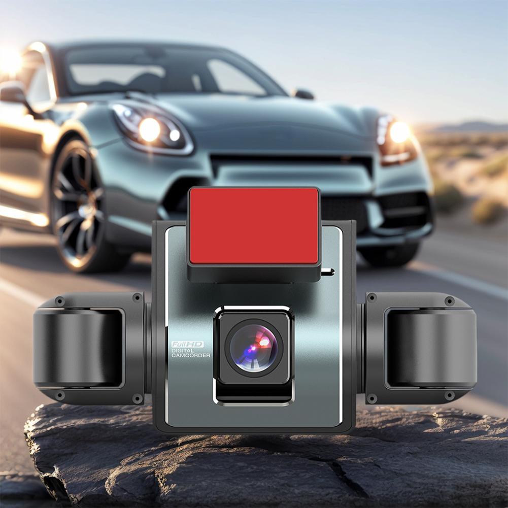 4-Channel Dash Cam, Front, Rear & Inside, 1080P Car Camera, Night Vision, G-Sensor, Driving Video Recorder