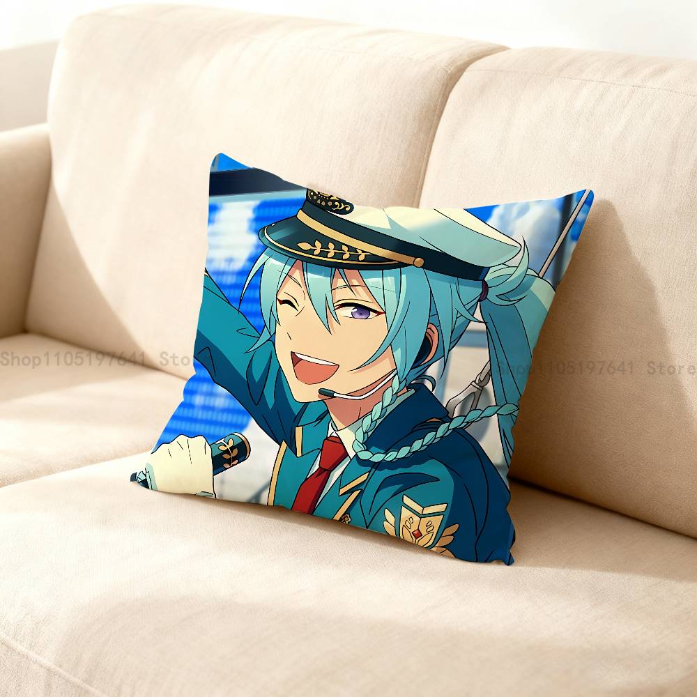 E-Ensembles S-Stars Wataru H-Hibiki Pillow Case Plush Pillow Cases Home Decoration Pillow Cover for Sofa Bed Chair Living Room