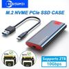 M2 NVMe SATA SSD Case 10Gbps SSD Box M.2 NVME NGFF SSD To USB 3.1 Enclosure Type-A To Type-C Cable for PC Laptop