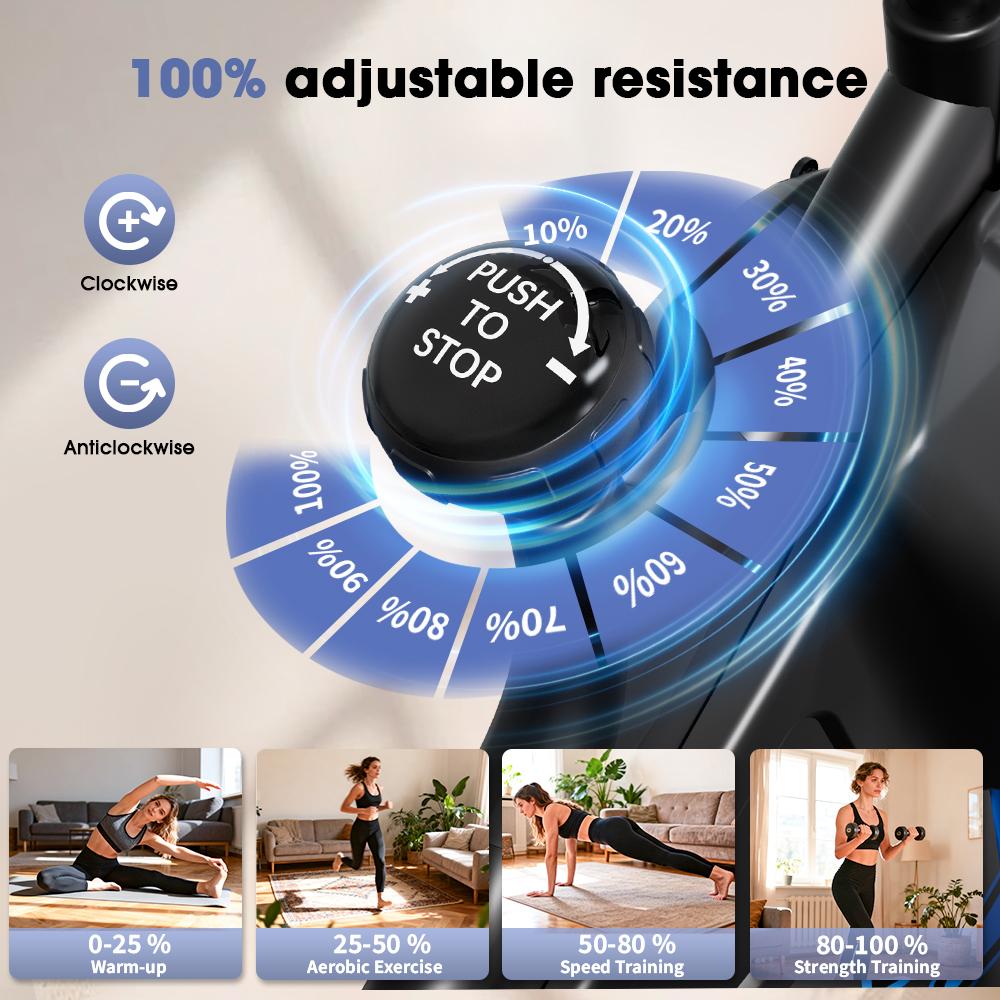 Formill QK116C Magnetic Exercise Bike 6KG Flywheel Adjustable Seat & Handlebar LCD Display Silent Indoor Cycling Bike for Home Fitness