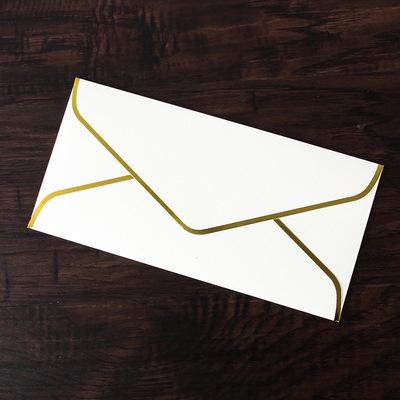10pcs/set Gold Stamping Envelopes Creative Retro European Business Envelope Letter Paper Envelope Wedding Invitation Gift