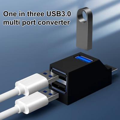 Hub USB 3.0 przenośny 3-portowy bezprzewodowy ekspander USB Plug And Play, szybki transfer danych, wielofunkcyjny rozdzielacz USB, akcesoria do laptopów