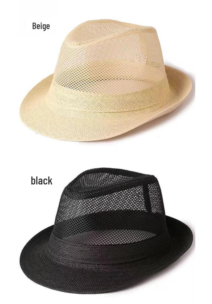 Men's Summer Breathable Mesh Straw Hats - Casual, Cool Outdoor Hats for Middle-Aged and Elderly