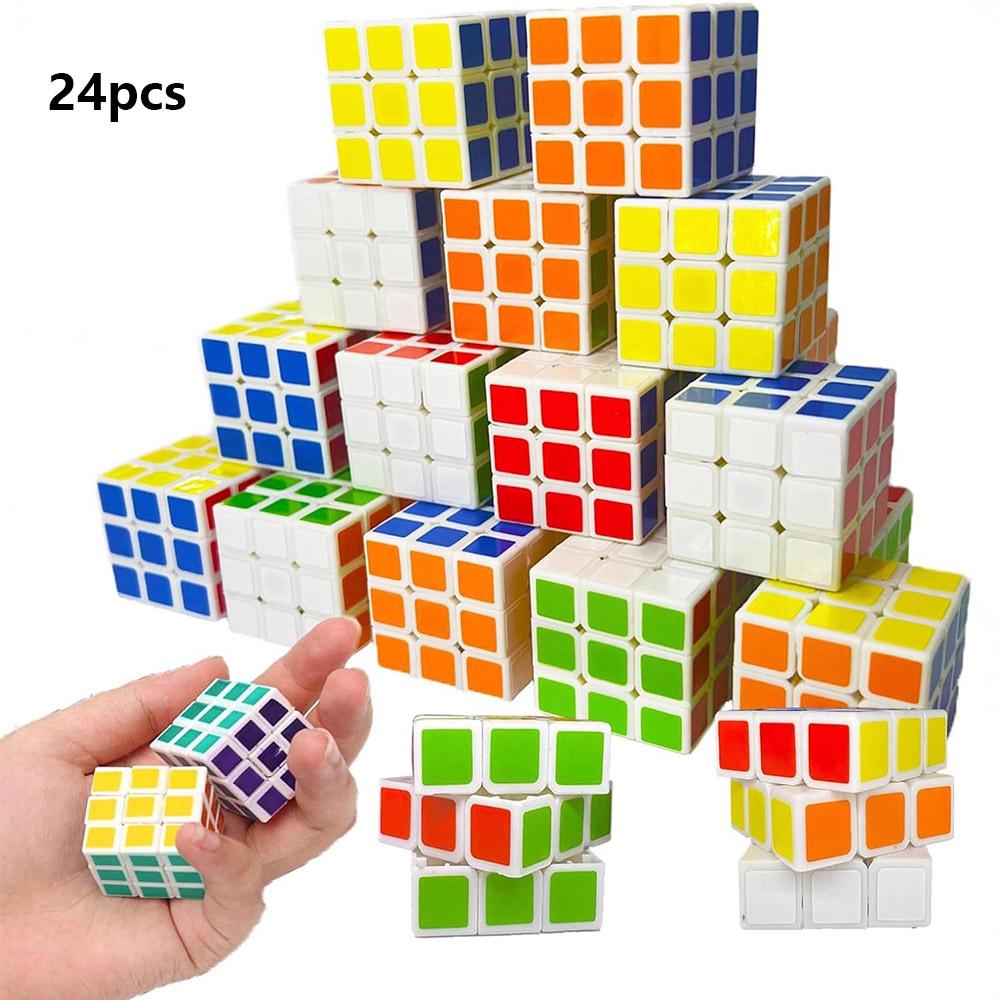 24Pcs 3X3 Mini Cube Puzzle Party Favors For Birthday Party Favors