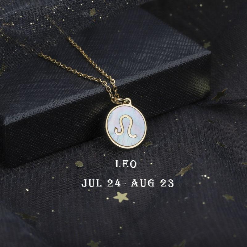12 Constellation Symbol Titanium Steel Necklace Couple Necklace