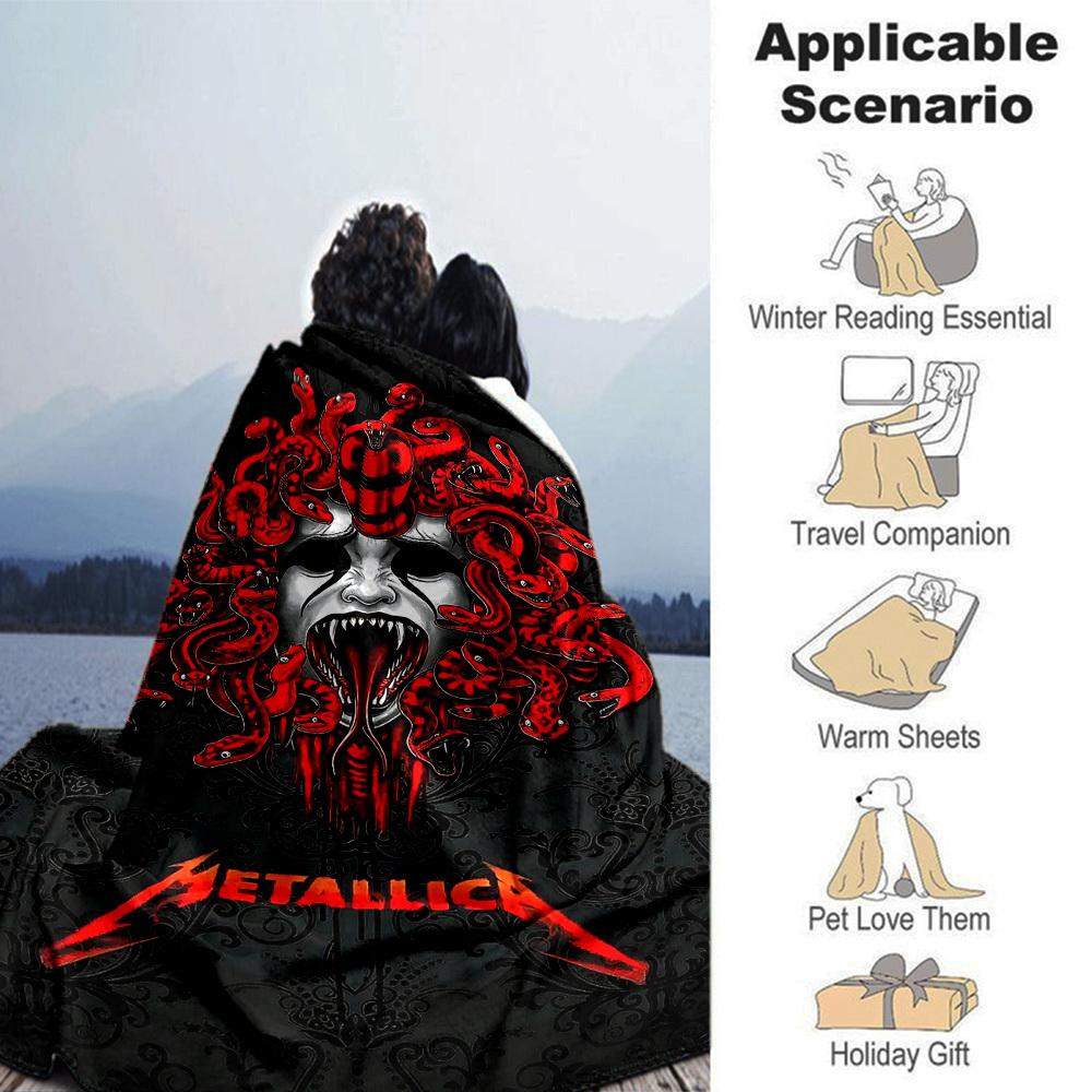 1pc Dragon guitarThemed Blanket Soft Flannel All Season Cozy Throw with Bold Graphic Print, Travel, or Holiday Gift for Family & Friends