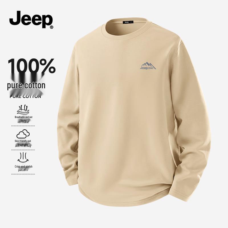 JEEP Men's Heavyweight Cotton Long-Sleeve T-Shirt