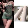 Green Snake Cheongsam Sexy See-through Halter Dress