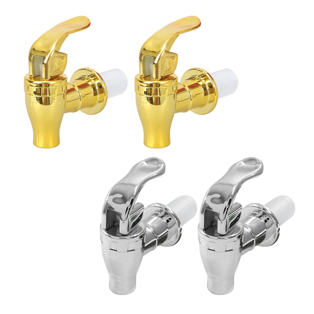 2Pieces Multipurpose Beverages Dispenser Spigot Gold Color Easy To Installion and Hygienic for Various Occasions