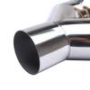 Universal 63mm Inlet 76mm Outlet Double Cylinder Stainless Steel Exhaust Tailpipe Muffler For Car Exhaust System Replacement