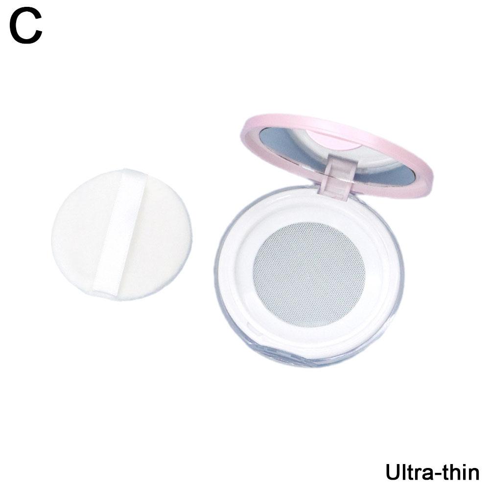 

Портативная рассыпчатая пудреница с зеркалом Пуховка для пудры Пустая пудреница Пустая коробка для макияжа R9D7 pink-1pcs