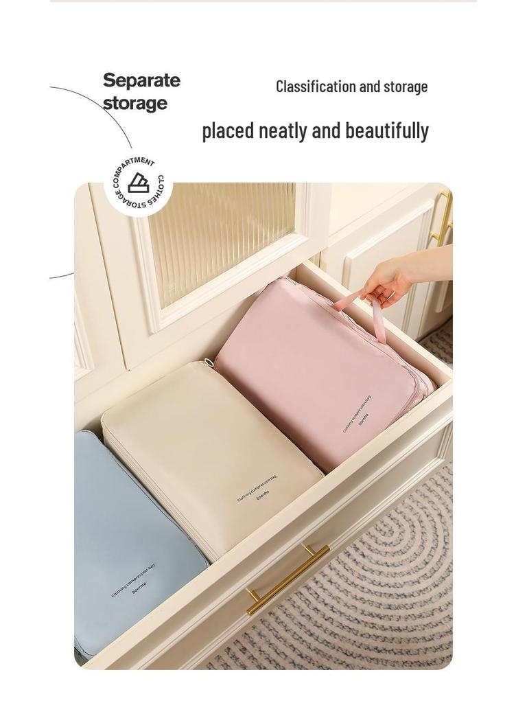 Waterproof Travel Storage Set: Compression Bags for Pajamas & Underwear - Ideal for Business Trips & Suitcases