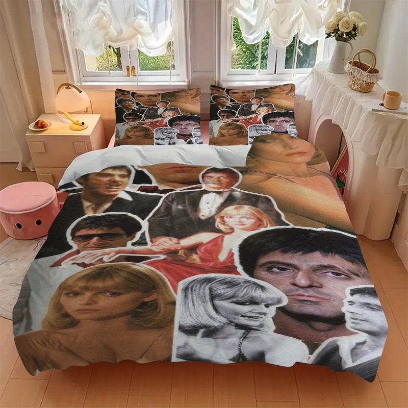 Scarface Movie Bedding 3 Piece Set Hd Print Duvet Cover Pillowcases For Teens Adult Bedroom Decoration Christmas Gift C921161