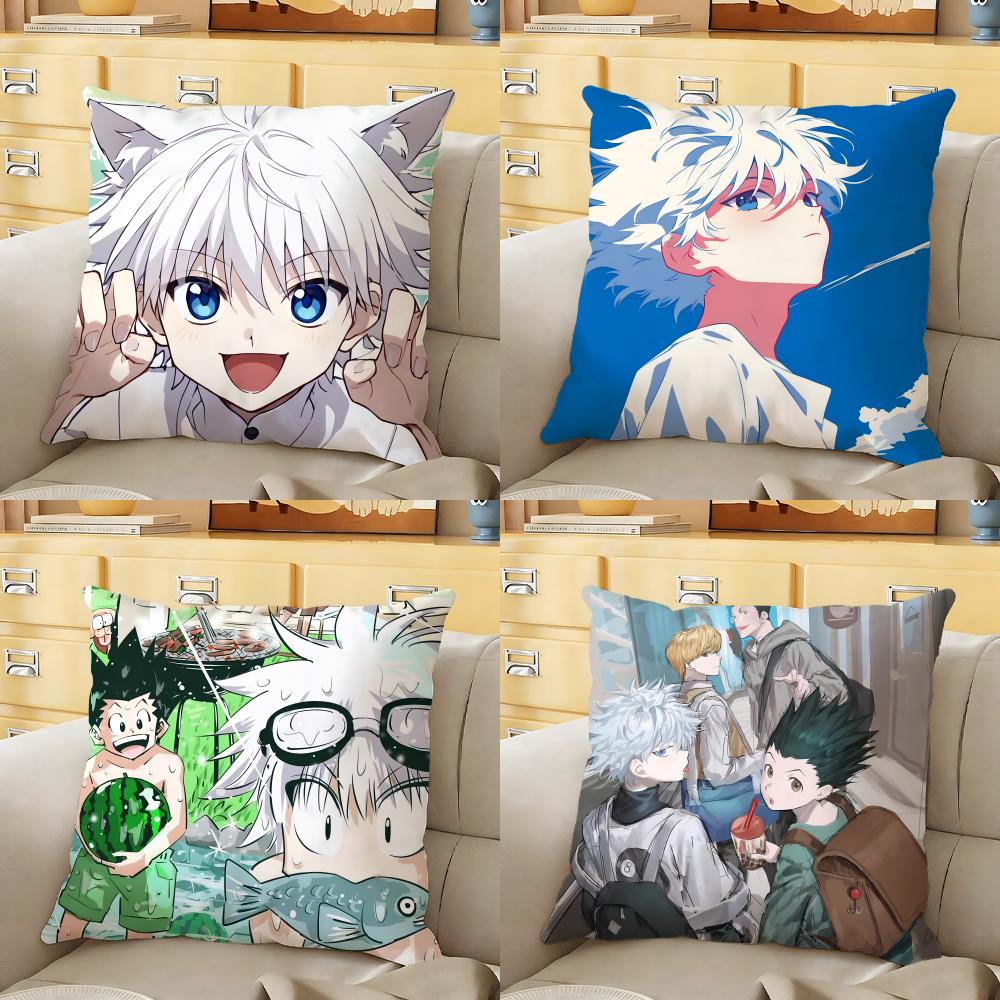 HHunter X HHunte Anime Cushion Cover Soft Durable Reversible Pillow Cover Home Car MultiScene Daily Comfort Pillowcase