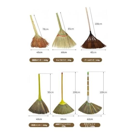 Hand-woven sorghum broom for cleaning outdoor courtyards, palm broom, dustpan, Japanese-style dustpan, power-saving goods (D)