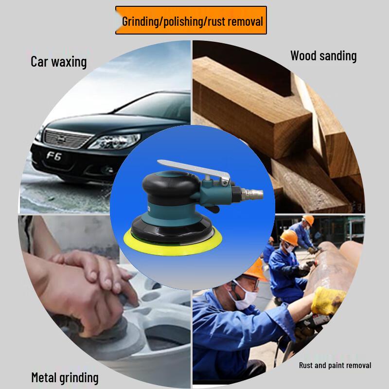 Kopo KP-6504 5-inch Pneumatic Orbital Sander CN plug (adapter included)
