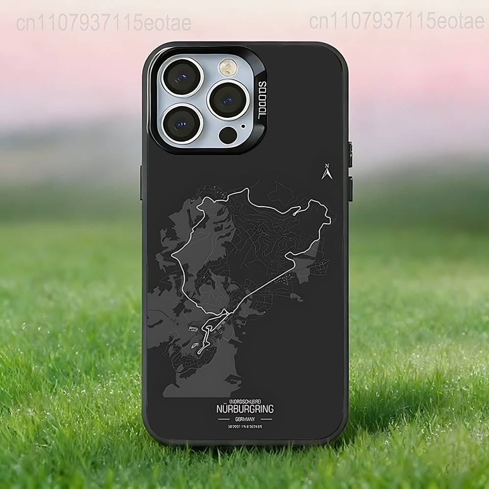 

N-Nurburgring Sport Car Phone Case For iPhone 17,16,15,14,13,12,11,Pro,Max,Plus,E,Air,Mini Black IMD Cover iPhone15