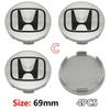58/69mm Car Wheel Hub Center Caps 4PCS ABS Wheel Rim H Logo Cover for Honda  Civic Accord CR-V Fit Auto Exterior Accessories ajk256