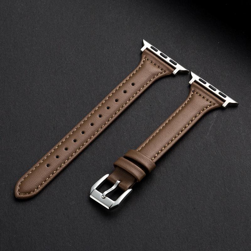 Тонкий ремешок из натуральной кожи для Apple Watch 22mm Without Connector