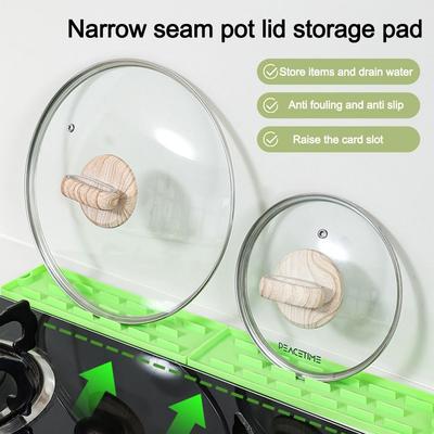 Multi-function Countertop Pot Lid Storage Mat Splash Non-Slip Silicone Drain Mat Countertop Protector Kitchen Sink Pad