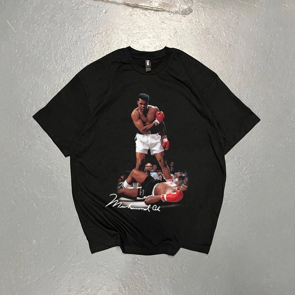 Muhammed Ali Boxen Aquarell T-Shirt Hohe Qualität Ultra Schwer Klein2XL
