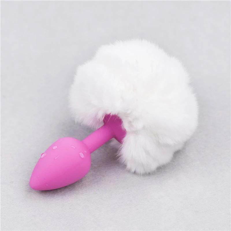 Anal Plug Bunny Rabbit Tail Bdsm Role Play Stainless Steel Vagina Prostate Massager Puppy Play Metal Sex Toys for Women Couple