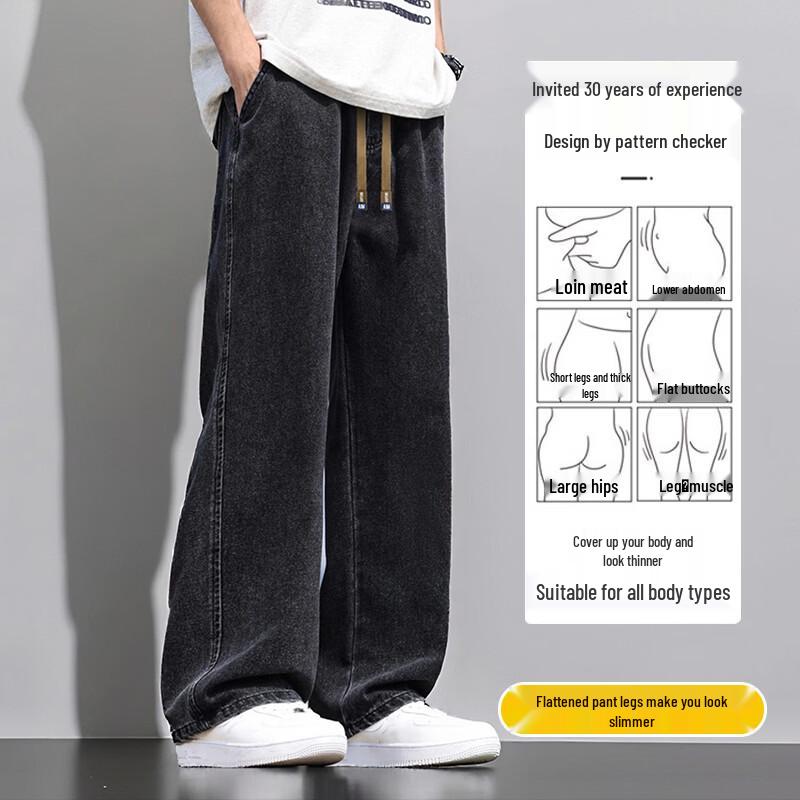 Warrior Men's Summer Loose Straight-Leg Casual Jeans