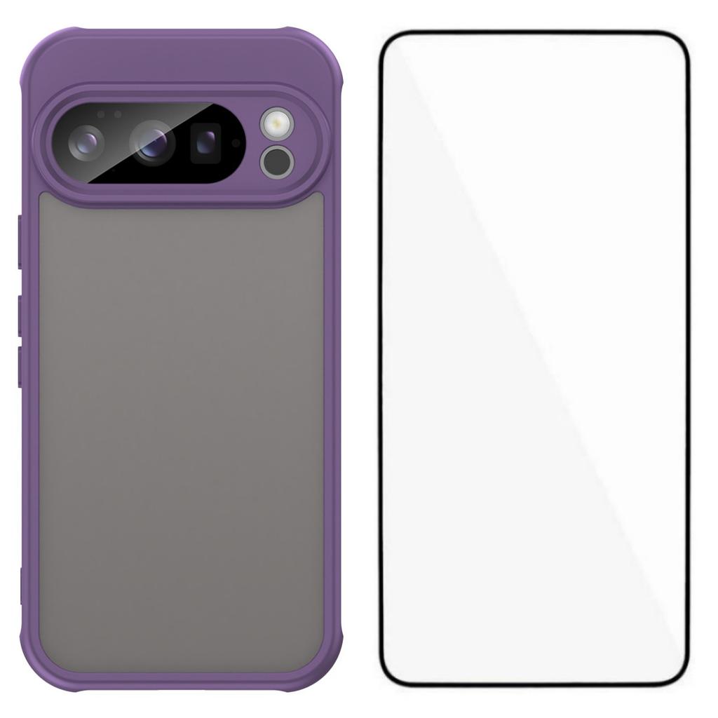 For Google Pixel 10 Pro Case with Screen Film WANLONFENG FD Series Skin Touch TPU PC Phone Back Cover