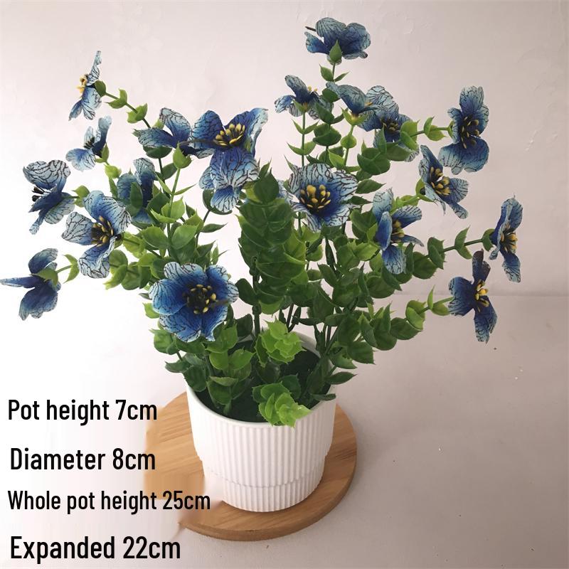 Small Silk Carnation Decorative Flower In Pot for Living Room, Coffee Table, or Dining Table Arrangement