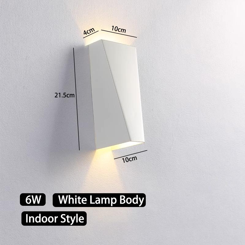 Outdoor Waterproof Wall Lamps Indoor Wall Lamp Aluminum Light Bedroom Living Room Wall Lights External Wall Waterproof Luminaire