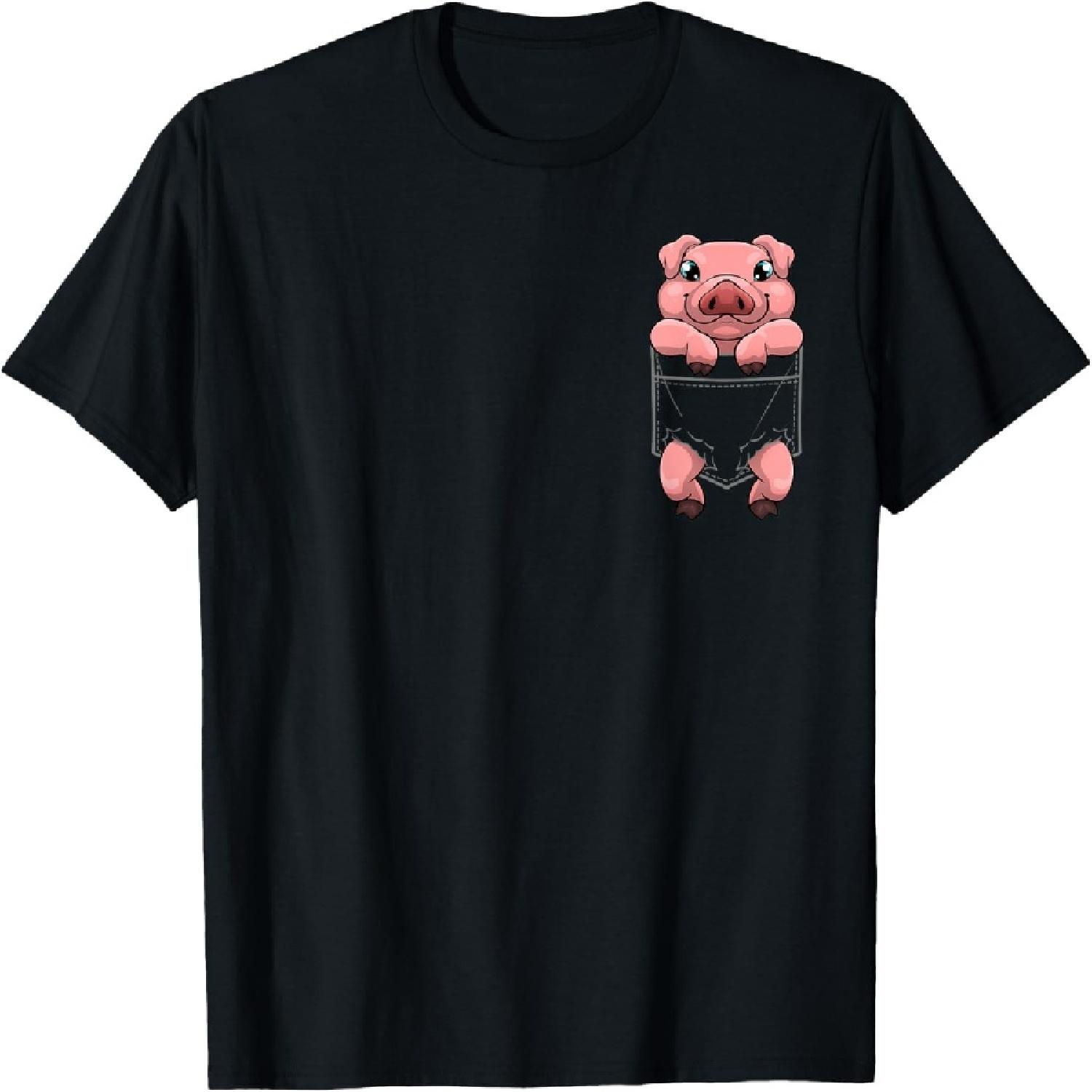 Cool Pig Art For Men Women Farm Animal Piggy Pork Pig Lovers T-Shirt XXXXXL разноцветный