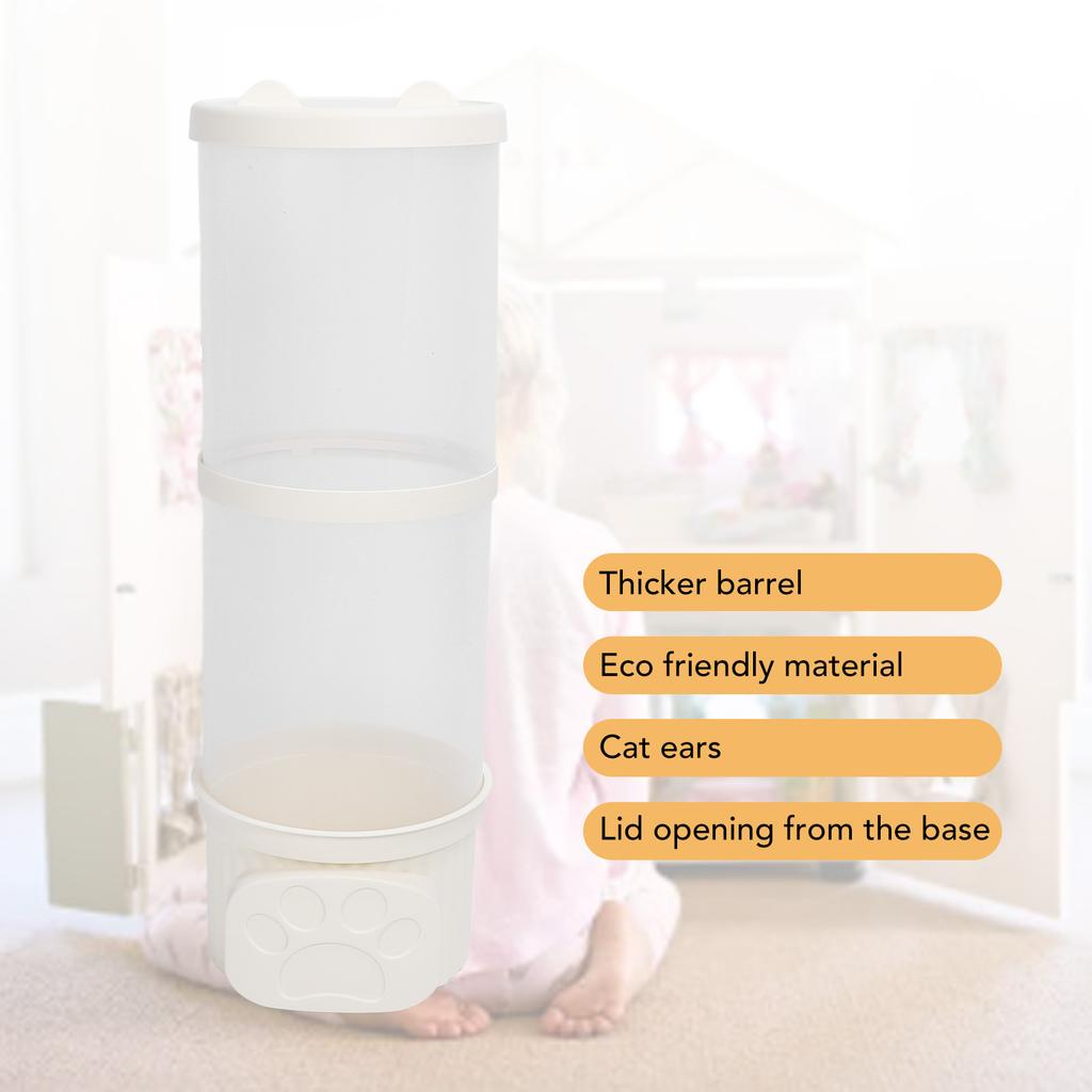 Doll Storage Bucket Thickened PP Large Capacity Transparent Milk White Buttons Stuffed Animal Storage Tube for Bedroom Living Room Nursery Playroom