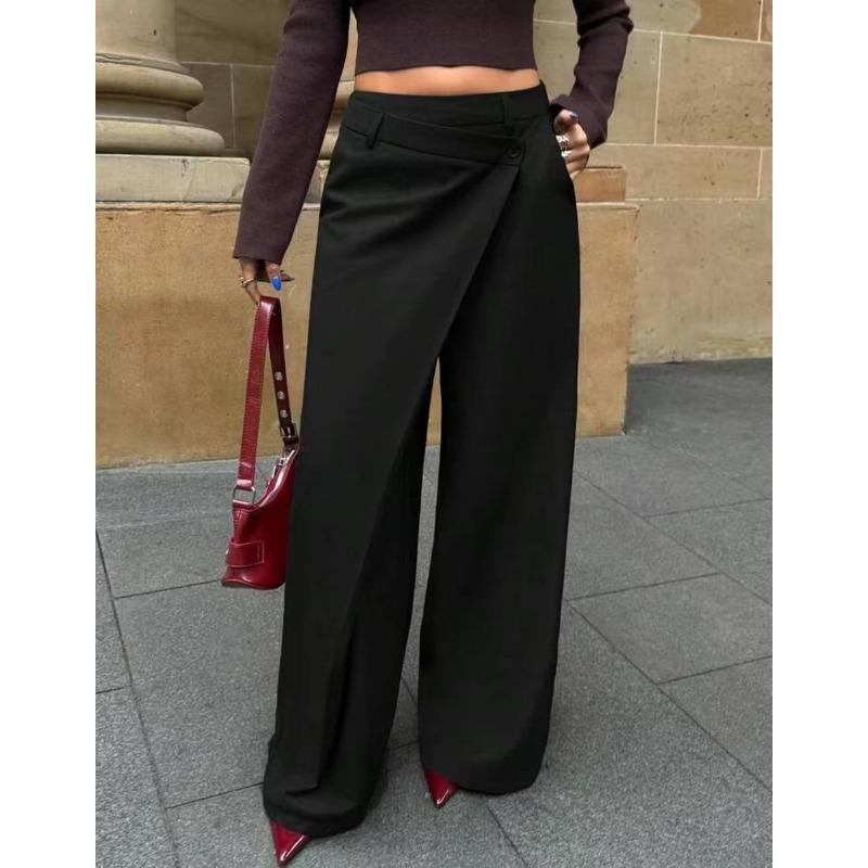 JKASHDK Moda damă ocazional cu imprimeu în culori uni Pantaloni cu talie înaltă Pantaloni și capris