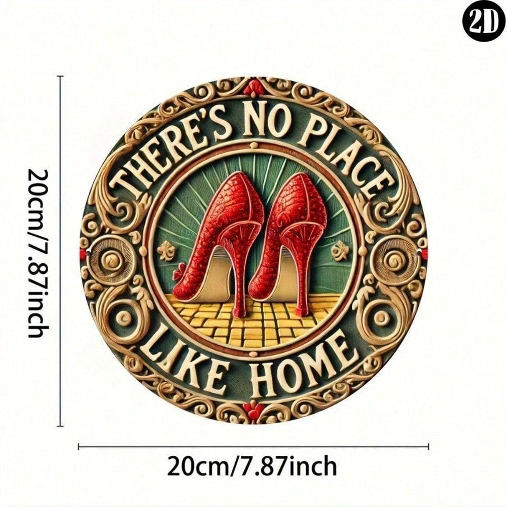 Metal Tin Sign Wall Decor Vintage Wizard Oz Red Heels Art