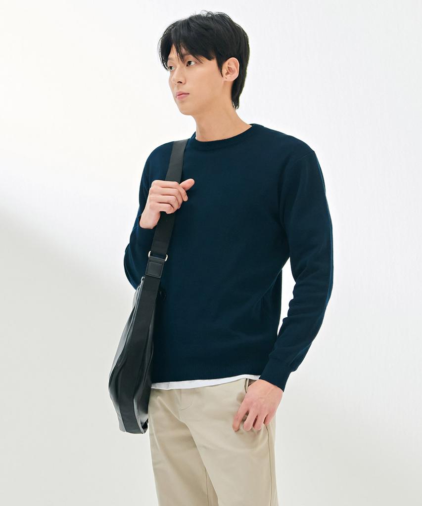 CHASECULT Men'S Modified Tissue Round Sweater-Dark5211B0G