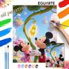 Digital Oil Painting Art Painting Mickey and Minnie Magic Bean Handmade Diy Home Decorations