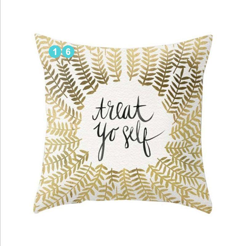 Luxurious Gold Pattern Jeanette Cloth Cushion Cover For Stylish Home Decor