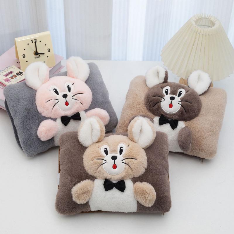 Electric Hot Water Bottle: Safe, Explosion-Proof, Auto Power-Off, Double Hand Inserts, Washable, Baby-Friendly