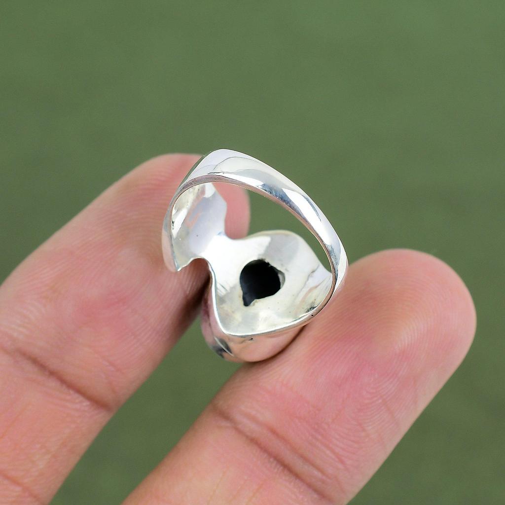 Shungite Ring 925 Sterling Silver Ring Very Pretty Gemstone Jewelry Handmade Boho Ring Shungite Jewelry Gift For Her Available In Ring Size