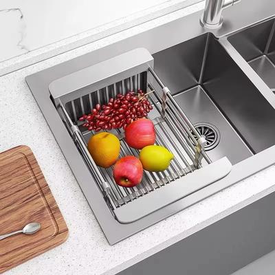 Extend Kitchen Sink Drain Basket Adjustable Retractable Sink Drain Basket Kitchen Sink Stainless Steel Vegetable Drain Rack
