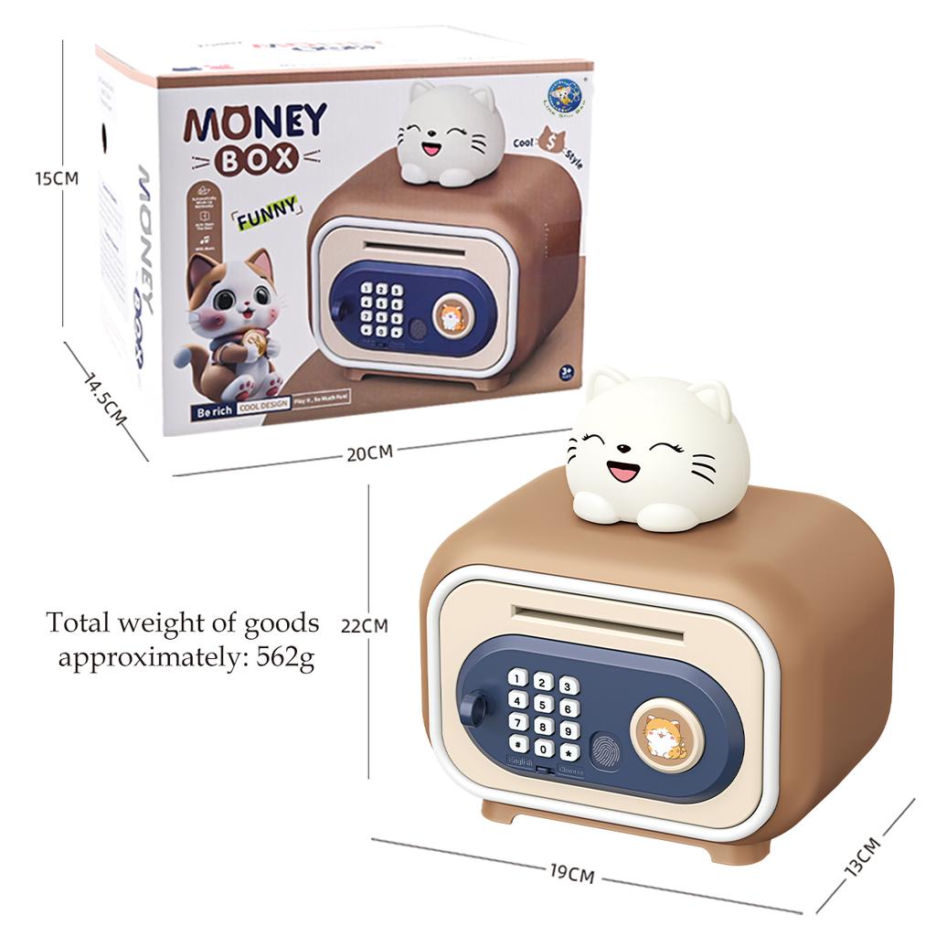 Electronic Piggy Bank Toys, Safe Money Saving Box Coin Banks Password Code Lock ATM Bank Gifts for Kids Not Include Battery