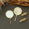 Peony Flower Handheld Mirror Portable Vanity Mirror Beauty Chinese Style Metal Mirror  Gift