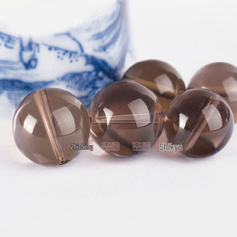 Multi-Color Round Glass Beads (Red, Yellow, White, Green, Black, Brown) 6-14mm with Through Hole, Hand E18