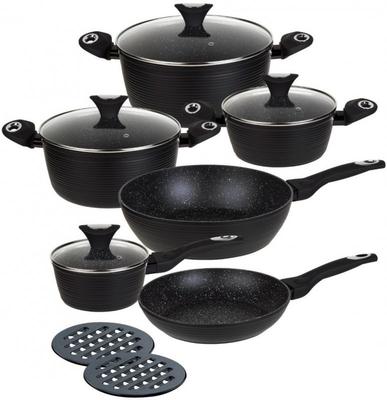 Set of 12 Elem. Klausberg Granite Pots Kb-7244