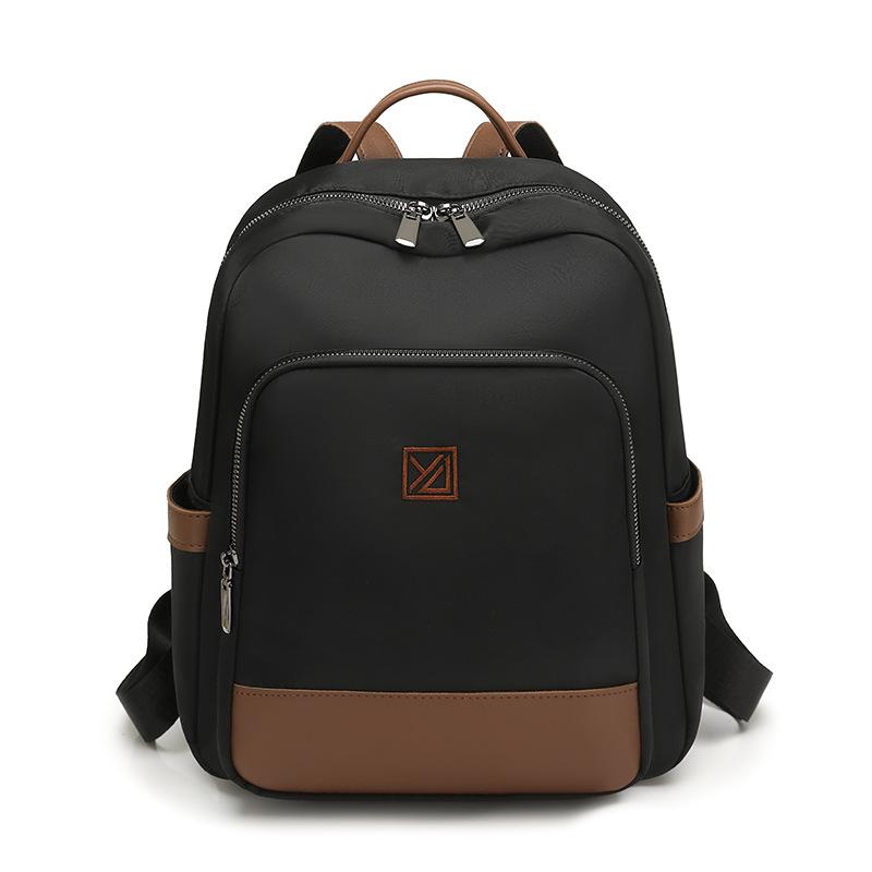 Schoolbag New Simple Color Matching Backpack Women's Commuter Versatile Backpack Leisure Large Capacity Student School Bag Wholesale