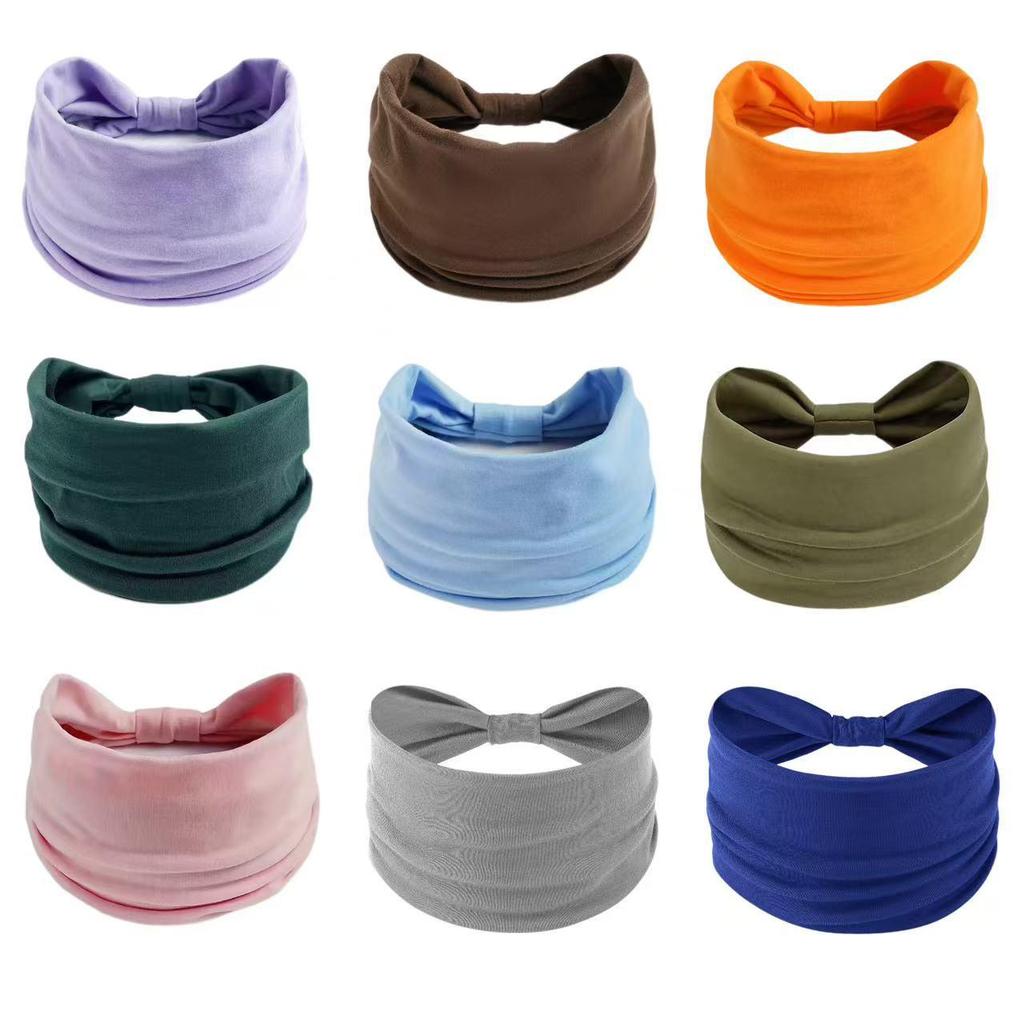 Bohemian Cashewblumen Elastisches Sport-Stirnband für Damen – Breiter Rand Haarreif zum Gesichtswaschen