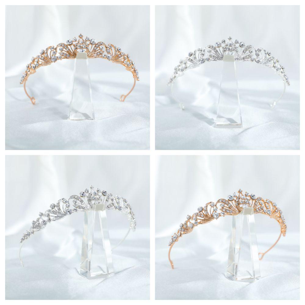 Shimmering Rhinestones Bride Crowns Crystal Lightweight Princess Tiaras Fashion Elegant Queen Crowns Receptions