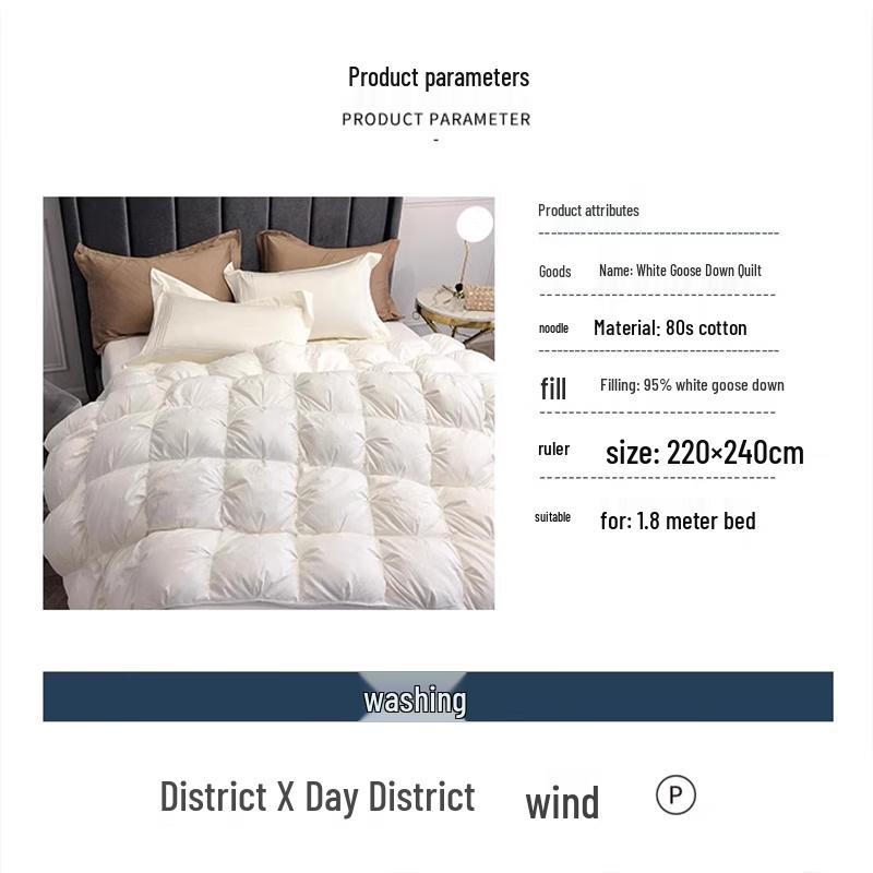 Yi Er Ya 95% White Goose Down Comforter