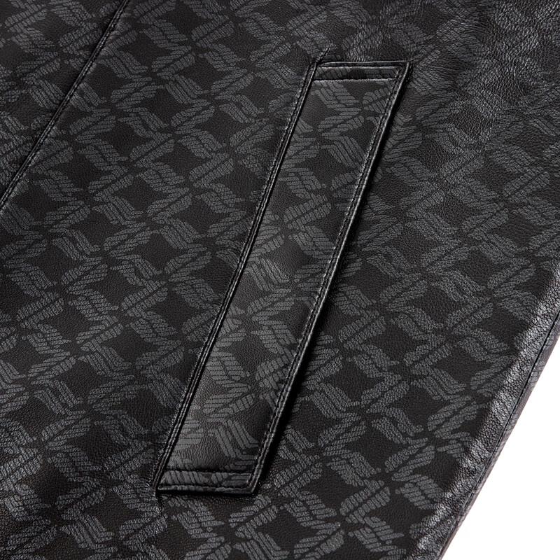 Qipai Men's Sheepskin Business Casual Leather Jacket