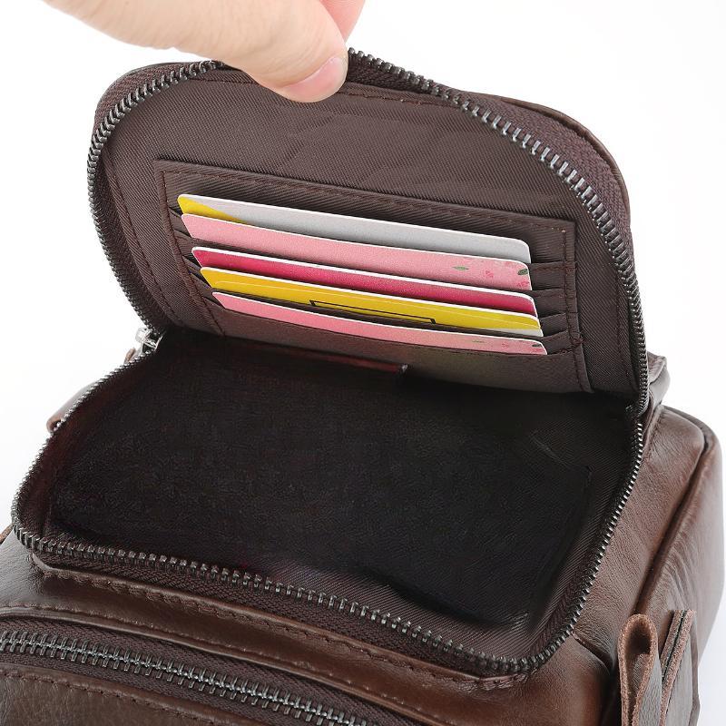First Layer Cowhide Shoulder Bag Men's Cowhide Messenger Bag Casual Vertical Business Men's Bag Fashion Trend